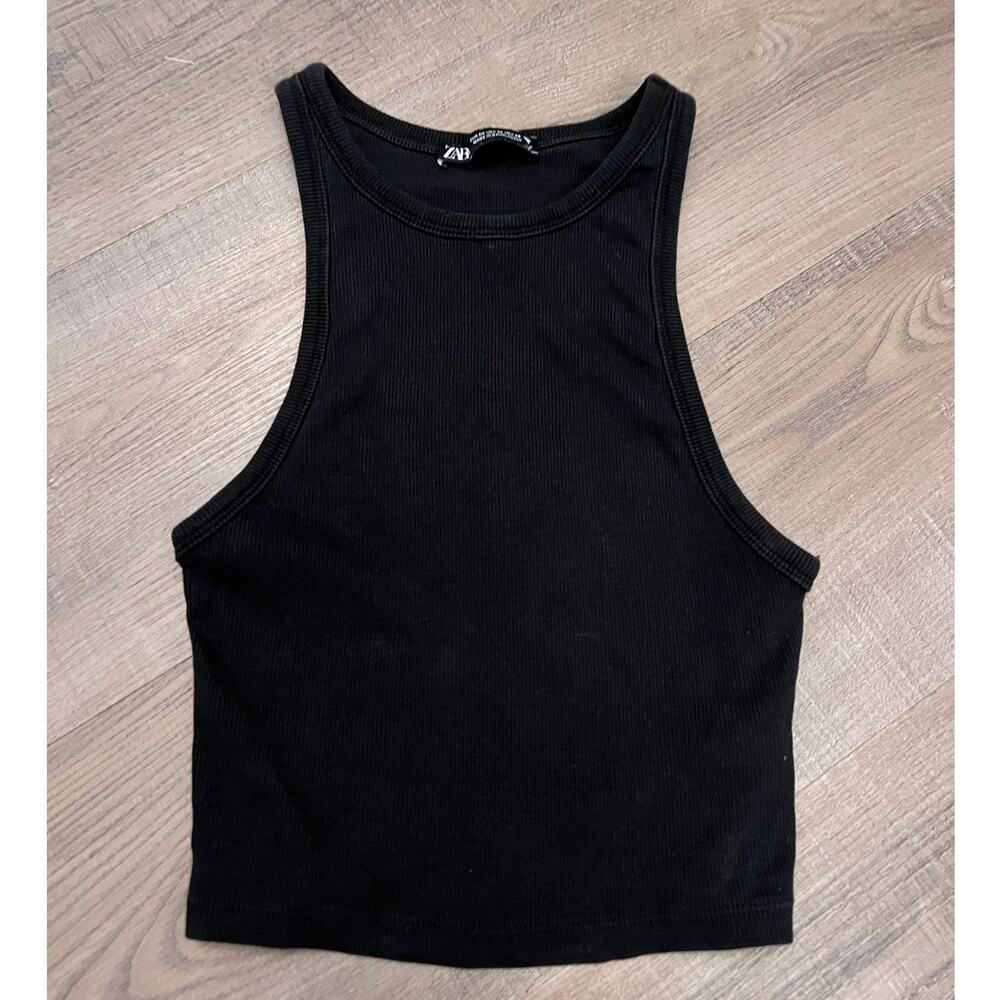 Zara Black Knit Crop Top